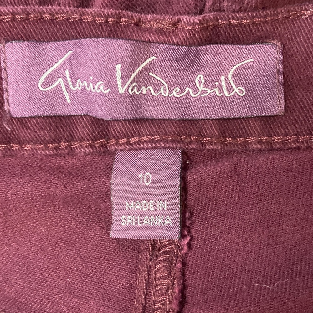 Gloria Vanderbilt Amanda Straight-Leg Jeans in Plum/ Purple / Aubergine Sz 10S - Picture 3 of 6